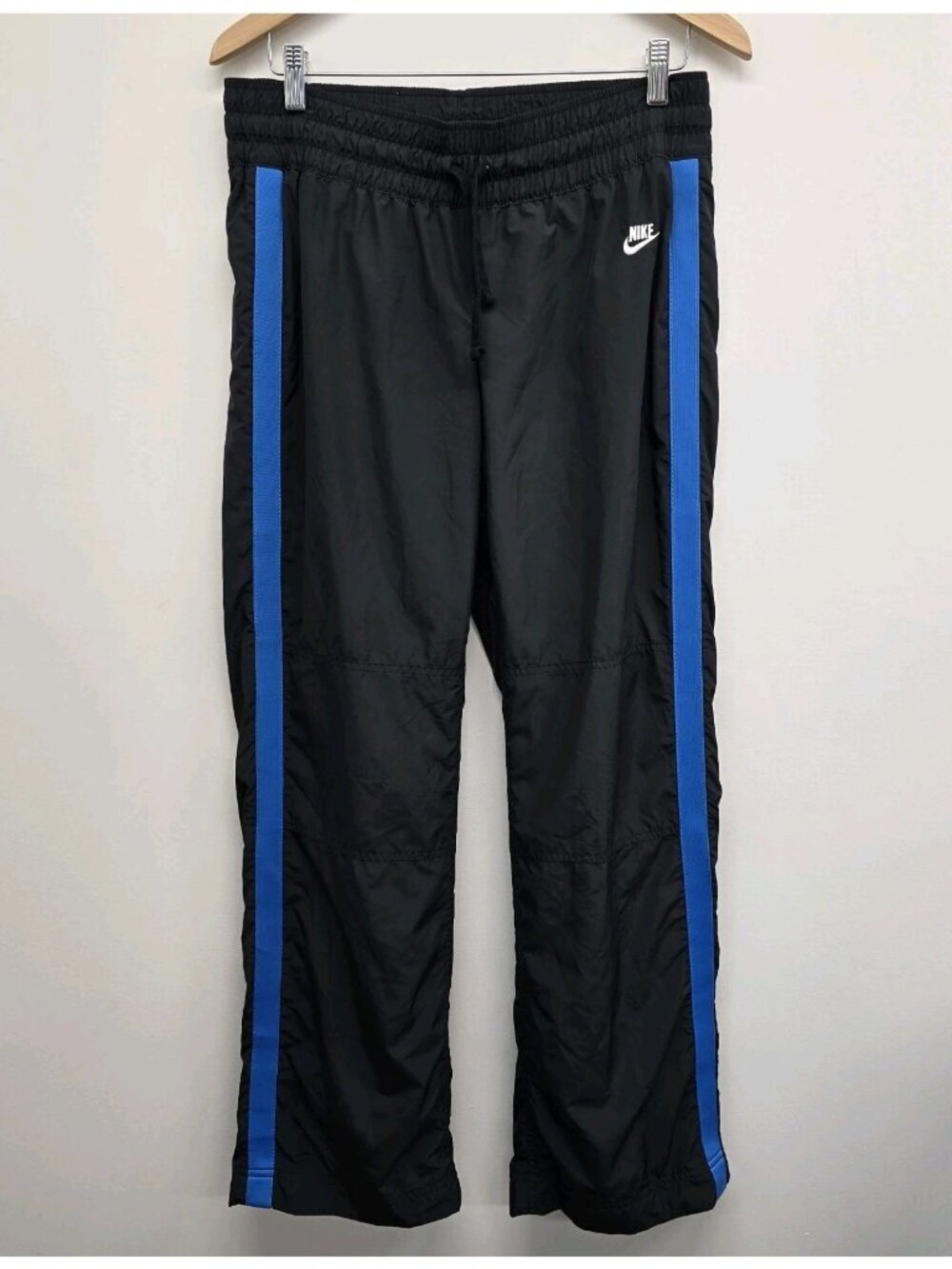 VTG Nike Mesh Lined Windbreaker Pants Size M (8-10) Embroidered Logo 90s Y2K